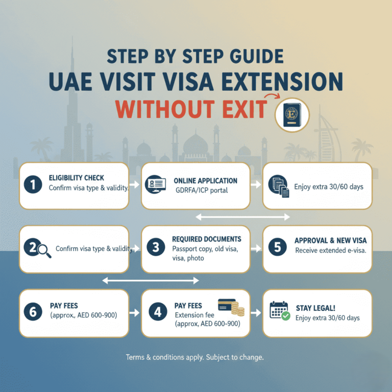 Step by Step Guide on UAE Visit Visa Extension Without Exit